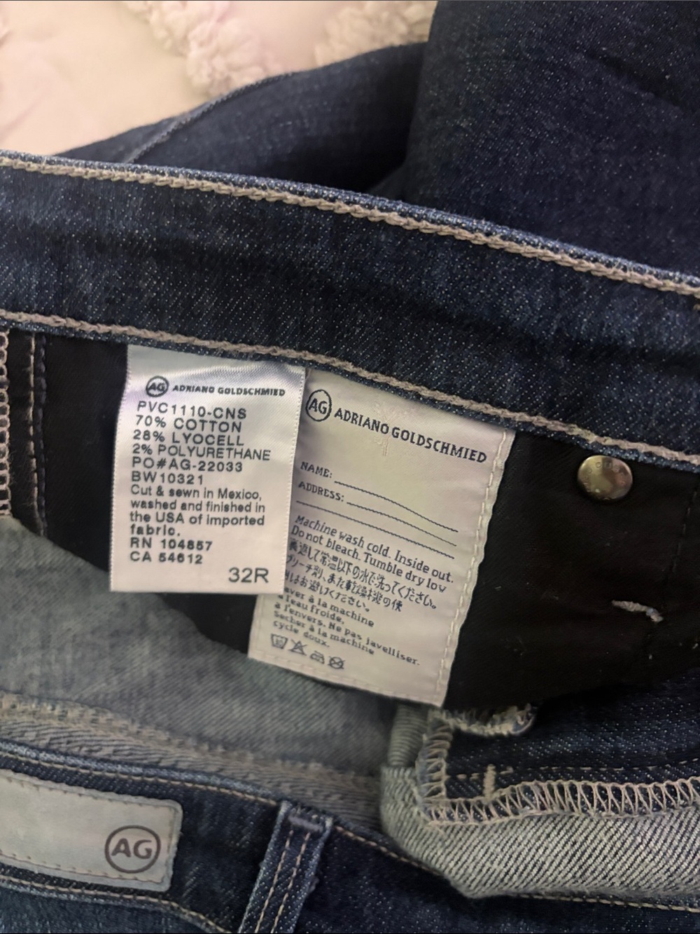 AG the Stilt Cigarette straight leg denim jeans size 32 - Picture 3 of 6